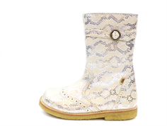 Bisgaard winter boot silver snake with zipper and TEX